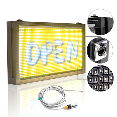 LEIDEN van de winkel OPEN Vertoning Programmeerbare het Scrollen Waterdichte Berichttekens P10RGB