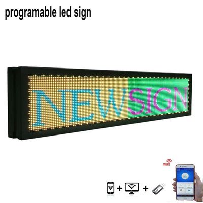 P5 Programmeerbare scrollende LED-etalageborden 40 * 8 inch