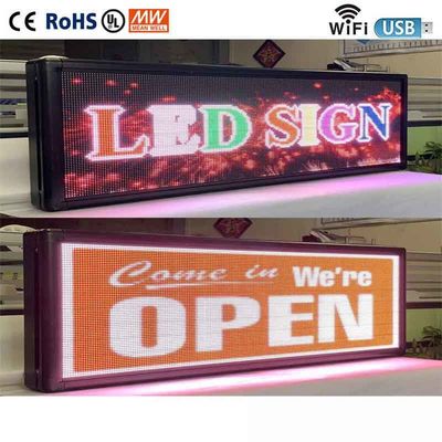 P5 Programmeerbare scrollende LED-etalageborden 40 * 8 inch