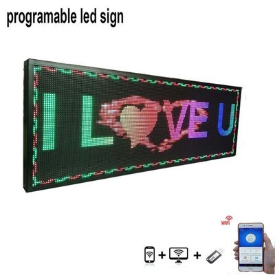 P5 Programmeerbare scrollende LED-etalageborden 40 * 8 inch