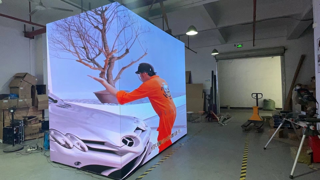 4 LEIDENE van de kantenp2.5 Hoek Videomuur, Binnen Reclame LEIDENE Vertoning